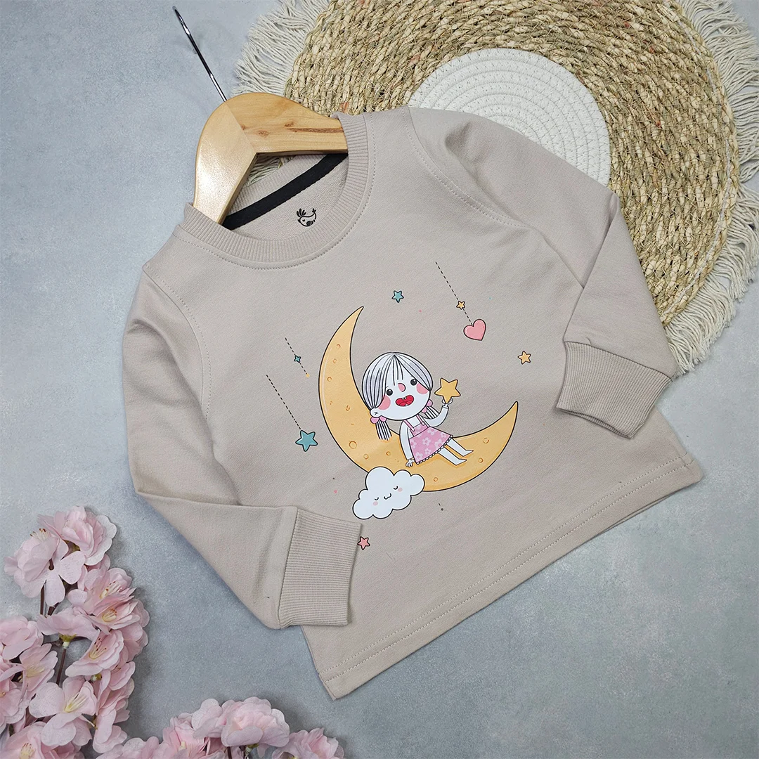 بلوز دخترانه طرح با بابام ماه